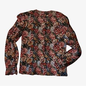 Vintage Regatta Sport Floral Long Sleeve Blouse